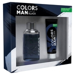 Kit Colors Man Black Benetton - Perfume Masculino + Gel De Banho