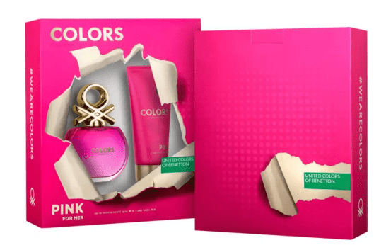 Kit Colors Pink Benetton Feminino - Eau de Toilette 80Ml + Body Lotion