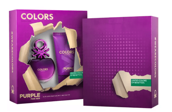 Kit Colors Purple Benetton Feminino - Eau de Toilette 80Ml + Body Loti...