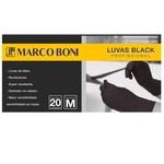 Kit Com 20 Luvas Black Profissional - Tamanho M - Marco Boni