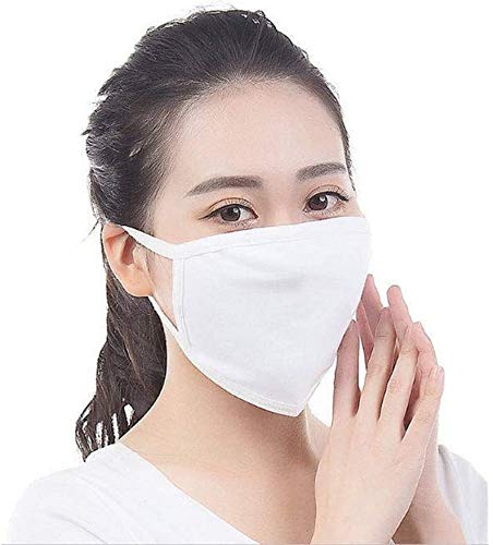 Máscara Proteção Confortável Lavável Reutilizável com Forro Branco
