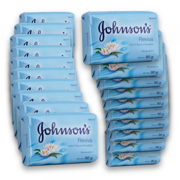 Kit com 20 Sabonetes em Barra JOHNSONS Reviva 90g - Johnsons