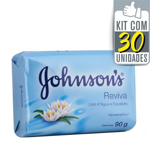 Kit com 30 Sabonetes em Barra JOHNSONS Reviva 90g - Johnsons