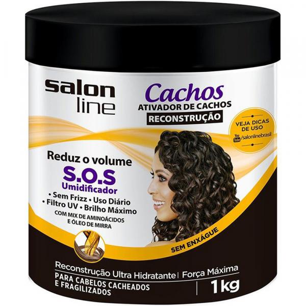 Kit com 1 Ativ Cacho Salon-l Sos 1kg-pt Reconst - Salon-line