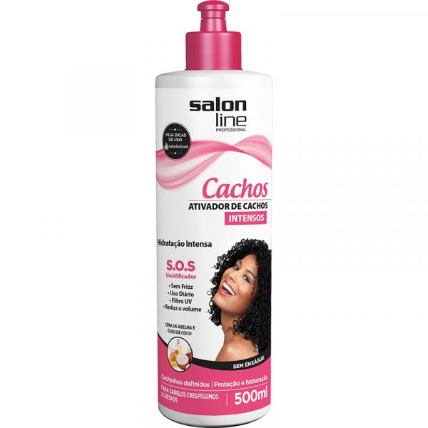 Kit com 1 Ativ Cacho Salon-l Sos 500g-pt Intenso - Salon-line
