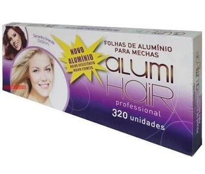Kit com 12 Caixas de Papel Alumínio para Mechas Alumi Hair - 320 Folhas - 12x30cm - Alumi Hair Professional