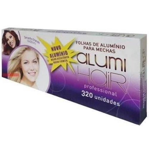 Kit com 6 Caixas de Papel Alumínio para Mechas Alumi Hair - 320 Folhas - 12x30cm