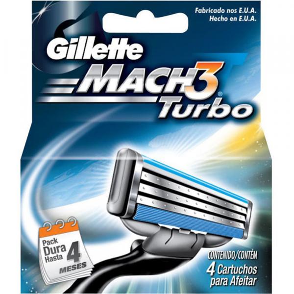 Kit com 1 Carga Mach3 Turbo Sm-4un - Gillette