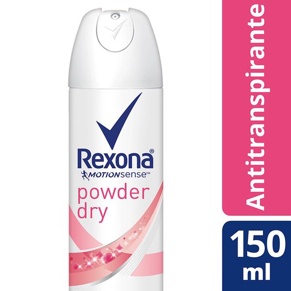 Kit com 1 Desodorante Antitranspirante Rexona Fem Aerosol Powder Rosa 150ml - Z_empório Veredas
