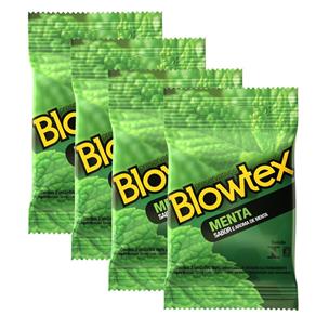 Kit com 12 Preservativo Blowtex Menta C/ 3 Un Cada