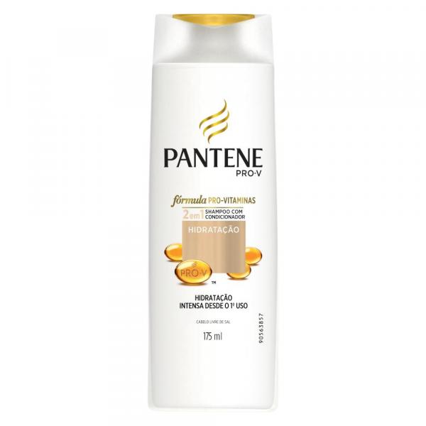 Kit com 1 Shampoo Pantene Pro-v 2 em 1 Hidratação 175ml