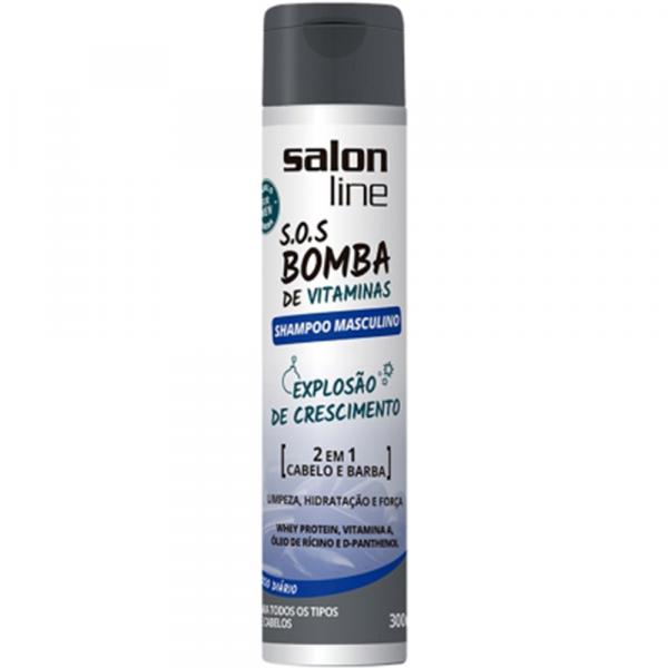 Kit com 1 Shampoo Salon-line Bomba Masculino 300ml