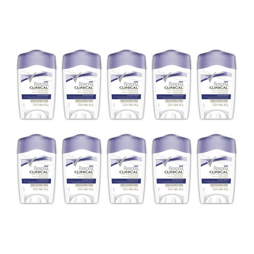 Kit com 10 Desodorantes Creme Rexona Clinical Men 48g