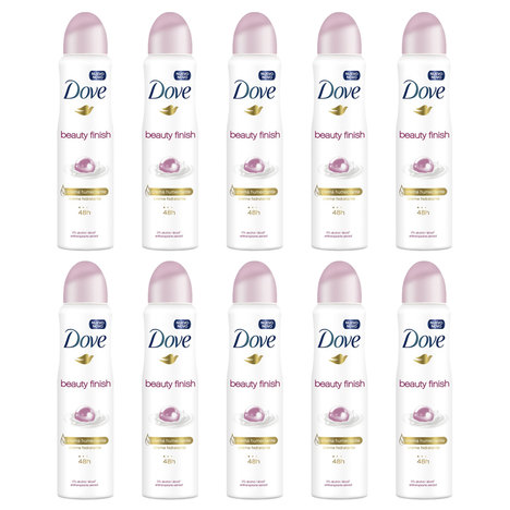 Kit com 10 Desodorantes Dove Beauty Finish Aerossol 150Ml