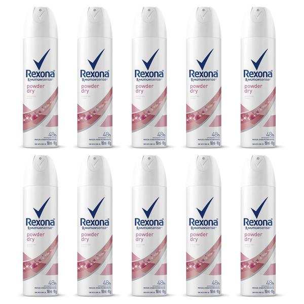 Kit com 10 Desodorantes Rexona Women Antibacteriano Aerossol 150ml