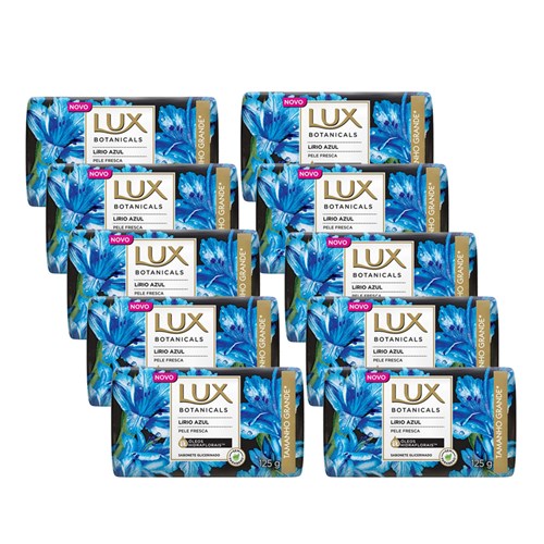 Kit com 10 Sabonetes Lux Lirio Azul 125G