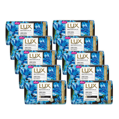 Kit com 10 Sabonetes Lux Lirio Azul 125g