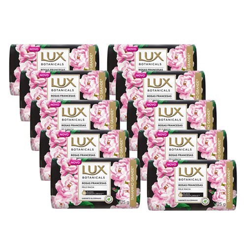 Kit com 10 Sabonetes Lux Rosas Francesas 125G