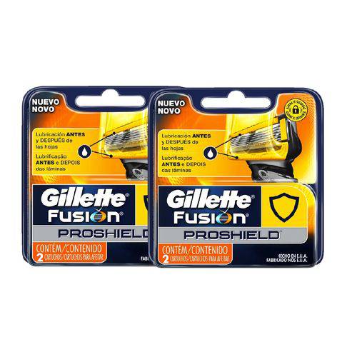 Kit com 4 Cargas Gillette Fusion Proshield