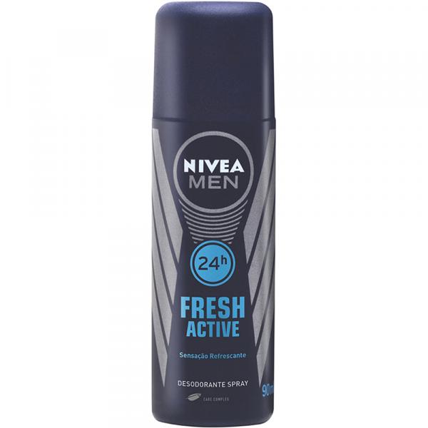 Kit com 24 Desodorante Nivea For Men Fresh Active Spray 90 Ml - Z_empório Veredas