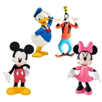 Kit Com 4 Mordedor Para Bebê Macio - Disney - Mickey, Minnie, Donald E Pateta