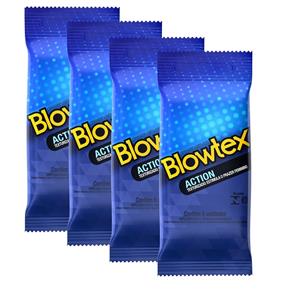 Kit com 24 Preservativos Blowtex Action C/ 6 Un Cada