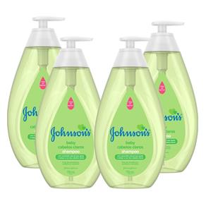 Kit com 4 Shampoos Johnson`s Baby Cabelos Claros 750ml