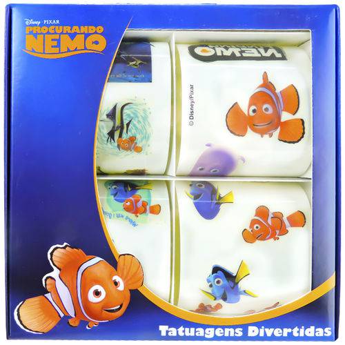 Kit com 40 Tatuagens Divertidas Procurando Nemo Disney