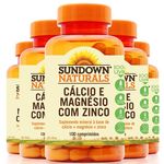 Kit com 5 Cálcio Magnésio e Zinco Sundown 100 Comprimidos
