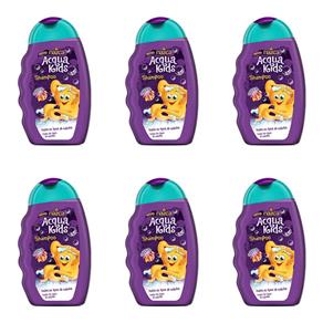 Kit com 6 Acqua Kids Tutti Frutti Shampoo Infantil 250ml