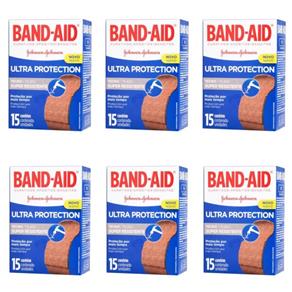 Kit com 6 Band Aid Ultra Proteção Curativo com 15