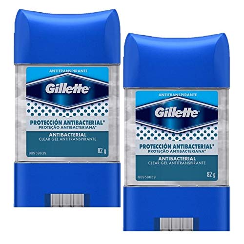 Kit com 6 Desodorantes Gillette Antitranspirante Clear Gel Antibacterial 82g