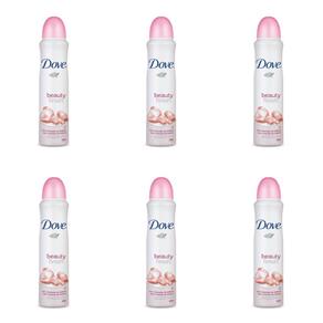 Kit com 6 Dove Beauty Finish Desodorante Aerosol Feminino 89g