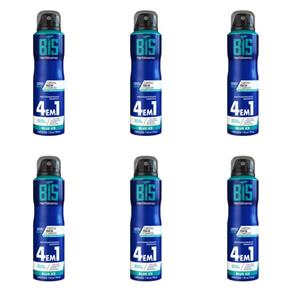 Kit com 6 Herbíssimo Bis Blue Ice Desodorante Aerosol 150ml