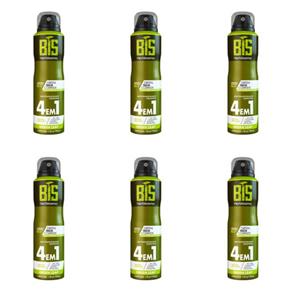 Kit com 6 Herbíssimo Bis Gree Leaf Desodorante Aerosol 150ml
