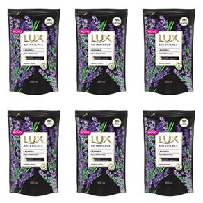 Kit com 6 Lux Lavanda Sabonete Líquido Suave Refil 200ml