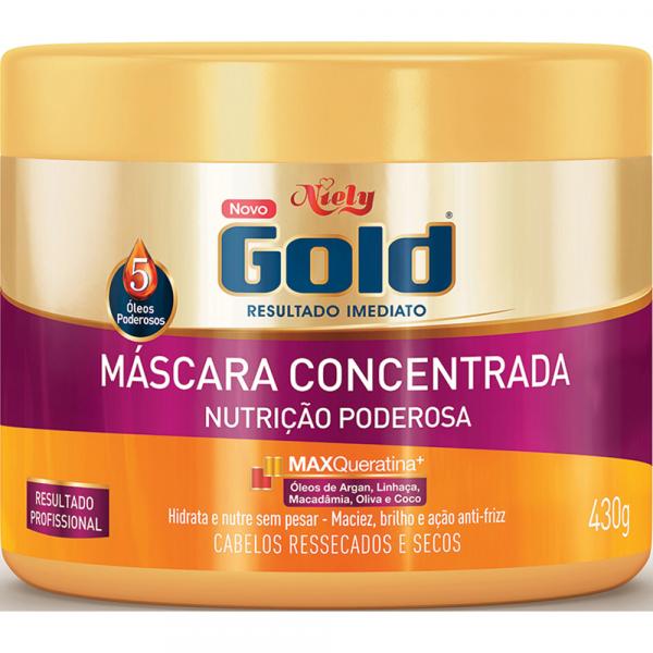 Kit com 6 MASCR CAB NIELY GOLD 430G-PT NUTR PODEROSA - Z_empório Veredas