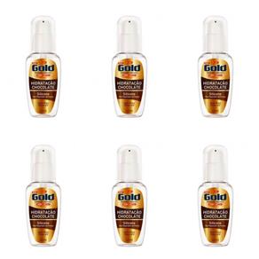 Kit com 6 Niely Gold Chocolate Silicone Capilar 42ml
