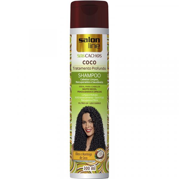 Kit com 6 Shampoo Salon-Line SOS Cachos Coco Tratamento Profundo 300 Ml - Z_empório Veredas