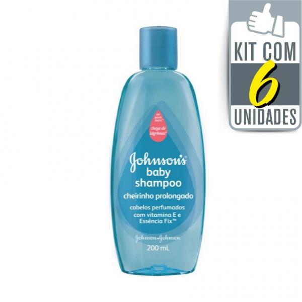 Kit com 6 Shampoos JOHNSONS Baby Cheirinho Prolongado 200ml - Johnsons
