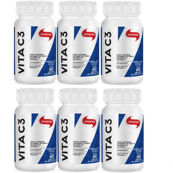 Kit com 6 X Vita C 60 Cápsulas - Vitafor