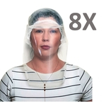 Kit com 8 Máscaras protetoras facial acrílica Face Shield