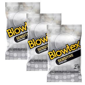 Kit com 9 Preservativo Blowtex Sensitive C/ 3 Un Cada