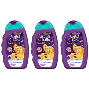 Kit com 3 Acqua Kids Tutti Frutti Shampoo Infantil 250ml