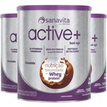 Kit com 3 ACTIVE+ Best Age 400g da Sanavita Sabor Chocolate