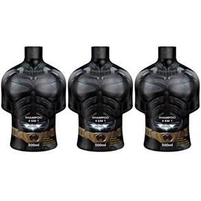 Kit com 3 Biotropic Batman 4em1 Shampoo 500ml