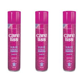Kit com 3 Care Liss Hair Spray Forte 250ml