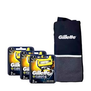 Kit com 3 Cargas Gillette Fusion Proshield com 2 + Porta Chuteira
