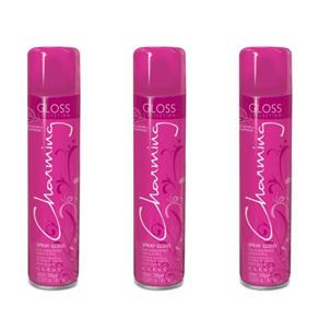 Kit com 3 Charming Gloss Hair Spray 400ml
