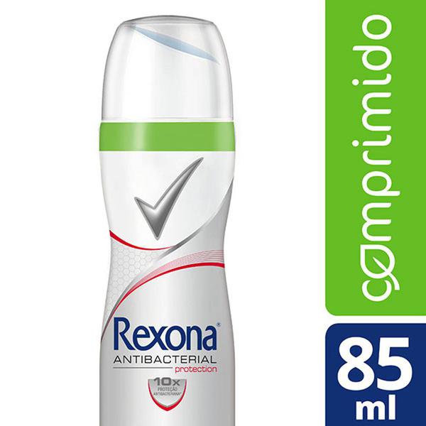 Kit com 3 Desodorante Antitranspirante Aerosol Rexona Women Antibacterial Protection Comprimido 85ml